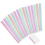 15 Stück Bindekämme Binderücken Plastikbinderücken 30 Ringe Bücher Ringe Kunststoff Bindering Spiralbindung Spiralbinder Spiralbinderücke für A4 B5 A5 für DIY-Papier Notizbuch für 70 Blatt