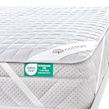 Matratzenschoner 90 x 200 Atmungsaktiv Matratzenauflage Anti-Milben Matratzenbezug Praktisch Langlebig Matratzenschutz Waschbar Hygienischer Mattress Topper 90x 200 Baumwolle - Polyester