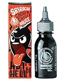 FLYING GOOSE Sriracha Chilisauce Ghost, mit extra Schärfe, extrem scharf, schwarze Kappe, extra scharfe Würzsauce aus Thailand, mit Geschenkverpackung, ideal zum Verschenken, 1 x 100 ml