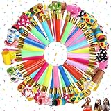 agogue 100 Stück Tröten, Tröten Kindergeburtstag Partypfeifengenerator, Hohe Qualität Luftrüssel Farbmischung, Clown Tröte Geeignet für Partys und Geburtstage (Farbe Zufällig)