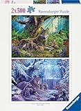 Ravensburger Puzzle 12000342 - Wölfe - 2x 500 Teile Puzzle für Erwachsene und Kinder ab 12 Jahren, Tier-Puzzle Wolf