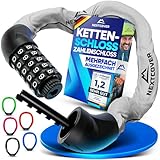 NEXTCOVER® Fahrradschloss LockOne mit Zahlencode I - [SAFESECURE] Zahlenschloss hohe Sicherheit Fahrradschloss Zahlenschloss I robustes & langlebiges Kettenschloss Fahrrad I Bike Lock