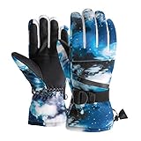 Thermo-Handschuhe für Erwachsene, Winter, Outdoor-Sport, Straßenreitausrüstung, winddicht, verdickt, Skihandschuhe für den kalten Winter