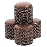 TOYANDONA 4 Stück Knopfkappe für E-Gitarre Gitarrenzubehör Volumen Bassknopf Teile Knöpfe professionelle Bass-Lautstärkeregler Ersatzknopf für den Ton einer E-Gitarre Metall
