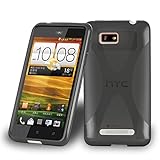 Cadorabo Hülle kompatibel mit HTC ONE SU Schutzhülle TPU Silikon Case X-Line Design Slim Kratzfest Weiche Gummi mit Rundumschutz Case Hülle für HTC ONE SU in Schwarz