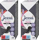 Jessa Slipeinlagen String und Tanga Flexibel Schwarz 2 X 28 St + Purlife Sticker