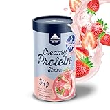 Multipower Creamy Protein Shake 420 g, hochwertiges Erdbeer Protein Pulver mit Whey und Casein, für leckere Shakes zum Muskelaufbau