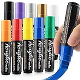 Acrylstifte Marker Stifte,10 Farben 15mm Graffiti Stifte für steine wasserfest, Acrylmarker Multimarker Jumbo Filzspitze Stifte Set für Steine/Leinwand/Holz/Glas/Keramik