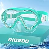 RIOROO Taucherbrille Kinder,Schwimmbrille Kinder für Jungen Mädchen Jugendliche,Schnorchelmaske mit Nasenabdeckung Anti Nebel Anti-Leck Tauchmaske 180°Panorama HD Schwimmmaske für Kinder 4-14 Jahre