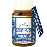 Omega 3 Vegan Reinzustand | 500 mg DHA pro Perle | Schizochytrium Algenöl | Nachhaltig & 100% Vegan | 30 pflanzliche Kapseln | TONGIL