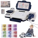 Registrierkasse Spielzeug – interaktiver Scanner, Komplett-Set Einkaufsgeschäft Spielzeug, Rollenspiel Supermarkt, für Mädchen im Vorschulalter