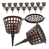 TOYANDONA Düngerkorb Bonsai Düngerbox 20 Stück Vielseitig für Orchideen Sukkulenten Bonsai Pflegeset Kunststoffnetz Praktisch und Tragbar 4X3X3Cm