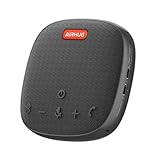 AIRHUG Bluetooth Lautsprecher Mikrofon - USB Konferenzlautsprecher - Tragbar für Home Office (Schwarz)