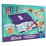 Disney - Lilo & Stitch - Sprühstift-Set Desktop Box - Malstifte für Kinder - Malset mit Buntstiften und Malvorlagen