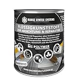 HSS Flüssigkunststoff für Abdichtung & Reparatur – UV- & witterungsbeständig – MS-Polymer – lösungsmittel- & bitumenfrei – Transparent – 250 g für ca. 0,7m²