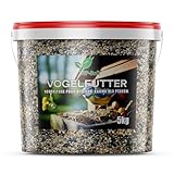 Vogelfutter Streufutter Wildvogelfutter 4 Jahreszeiten Vögel Eimer (5KG)