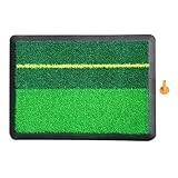 Golf Hitting Mat Für Innenbereich - 30x40 cm Golfrasen Matte Für Indoor Training | Mit Rutschfester Gummibasis Als Trainingshilfe Für Grün, Wohnzimmer Und Garten