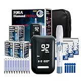 FORA Diamond DM10a - Diabetes starter set, Blutzuckermessgerät (mg/dl) mit 160 Blutzuckerteststreifen, und 160 Lanzetten