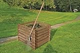 Mega Holz Holzkomposter KDI Braun 90 x 90 x 70 cm Steckkomposter mit 567 Liter Volumen, Biomüll, Komposter-Garten, Abfall & Recycling, Komposteimer aus imprägnierter Kiefer, Wetterfest,