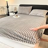 JIANINGHOME Spannbetttuch 150x200 Spannbettlaken für King-Size-Bett, ultraweiche, knitterfreie Mikrofaser, Tiefe Tasche (Kingsize)