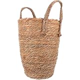 VALICLUD Geflochtener Blumentopf aus Naturstroh Handgeflochtener Pflanzkorb Klein Leichter Korb für Zimmerpflanzen und Blumenarrangements Vielseitig Einsetzbar für Wohn und Gartendekor