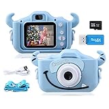 GREPRO Kinder Kamera, 2.0”Display Digitalkamera Kinder Geschenke für 3 4 5 6 8 7 9 Jahre Jungen und mädchen, 1080P HD Anti-Drop Fotoapparat Kinder für Weihnachten Spielzeug Blau