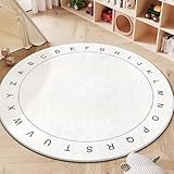 Runden Kinderteppich Teppich Kinderzimmer Babyteppich Schlafzimmer Wohnzimmer Küche Bodenmatte Fußmatten Gymnastikmatte Wurf Kinderspiel Krabbel Matte Spielmatte Galaxie Stern (Grau, 100x100cm)