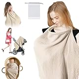 Stilltuch Stillschal Stilltuch Für Unterwegs,76 X 95 Cm Nursing Breastfeeding Cover,Stillschal Für Unterwegs,Mit Eine Aufbewahrungstasche Für Unterwegs,Still-Abdeckung Geschenke Für Mutter (Khaki)