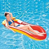 SHMIZZ Aufblasbare Wasserhängematte, schwimmende Wassermatratze, Lounge, Netzmatratze, aufblasbar, Poolspielzeug für Erwachsene, Kinder, Strand, Outdoor, Lounger, aufblasbares Wasserbett, Rot