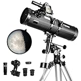 Teleskop 130EQ Newton-Reflektor teleskope für Erwachsene, professionelle Teleskope für Erwachsene Astronomie, kommt mit 1,5X Barlow-Linse Smartphone-Adapter & 13% T Mondfilter