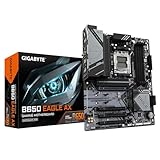 GIGABYTE B650 Eagle AX Mainboard - AMD Ryzen 9000er-Serie, 12+2+2 Phasen VRM, bis zu 7600 MHz DDR5 (OC), 1xPCIe 5.0 + 2xPCIe 4.0 M.2, GbE LAN, WiFi 6E, USB 3.2 Gen 2