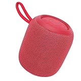 GOWENIC Tragbarer Bluetooth-Lautsprecher, Kompakt, Leicht, mit RGB-Lichtern und 7 Stunden Spielzeit, Bluetooth 5.3, Schnelle Kopplung für den Innen- und Außenbereich (Rot)