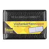 Idena 11339 - Visitenkartenmappe, für 40 Karten, 10x7 cm, 1 Stück