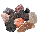 Wassersteine Premium Mischung | 10 Stück beliebte Steine für Edelsteinwasser | 100% Natursteine mit Baumwollbeutel | Lebensquelle Plus (Variante 2)