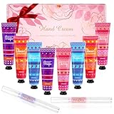 8 Pack Handcreme Set, Mini Handcreme Kleine Geshenke für Frauen, Handcreme für Sehr Trockene Hände, Working Hands Handcreme mit 2 Nagelpflegeölen, Geschenkset für Valentinstag Muttertag Geburtstag