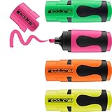 edding 7 Mini Textmarker Set - Neon-Farben - 4 highlighter pens - Keilspitze 1-3 mm - Textmarker klein in trendigen Farben - für Bullet Journal, Schule, Uni oder Büro