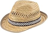 Farmer – Erntehelfer Strohhut für Damen & Herren | Leichter Trilby Sommerhut mit Belüftung & dekorativem Hutband | Atmungsaktiv für Garten, Freizeit & Urlaub (DE/NL/SE/PL, Alphanumerisch, L, Natur)