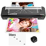 Laminiergerät, A3 Laminiergerät mit 50 Laminierfolien 70 Sek Schnelles Aufwärmen, Heiß und Kalt Laminiermaschine mit Eingebauter Papierschneider für Zuhause, Schule, Büro