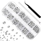 Sularpek 1440 Stück Strasssteine Nägel, Glitzersteine Nägel, Rhinestones, Nagel Steine, mit Pick Up Pinzette und Strass Picking Pen, Kristall Nägel Strasssteine Set für Nagel Bekleidung DIY