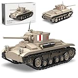 JVAVNE Valentine.I Panzer Bausteine, 389 Teile WW2 Militär Panzer Klemmbausteine, Militär Gepanzertes Fahrzeug Bausteine Modell, Geschenke für Erwachsene und Militärfans