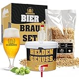 Heldengenuss - Bierbrauset Pils - 5L Bier - [Echtes Brauerlebnis] - Bier brauen Set Mit Videoanleitung - Bier Geschenke für Männer