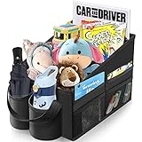 WOCVRYY Autositz Organizer Auto Zubehör Innenraum Frauen Kinder Rücksitz Beifahrersitz Organizer für Spielzeug, Bücher, Snacks mit Getränkehalter Gurtbefestigung