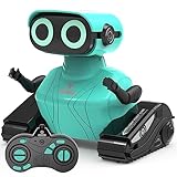 GILOBABY Roboter Kinder, Ferngesteuerter Roboter Spielzeug, RC Robot mit LED-Augen und Musik, Kinderspielzeug Geschenk für Jungen Geburtstag ab 3 Jahre (Blau)
