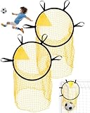 Ricyea 2 Stück Fußballtor Zielnetz 45x55cm, Fussballnetz für Garten Fussballtor, einfache Montage Fußballzielnetz, Fußballtor Zubehör für Fußball Training (2 Stück)