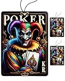 3x Duftbaum Auto Lufterfrischer Poker Joker Schwarz Auto Tuning Deko mit Neuwagenduft New Car