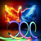 Monitor Hintergrundbeleuchtung, Farbynchronisation mit 27-Zoll-Bildschirm, RGB LED-Lichtstreifen USB-gesteuerte LED-Streifenbeleuchtung mit Farbabbildungssoftware kompatibel mit Windows10 und höher