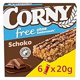 Müsliriegel CORNY free Schoko, ohne Zuckerzusatz, 67 kcal pro Riegel, 6x20g