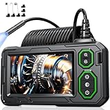 Endoskopkamera mit Licht 5M, Hopefox 1080P HD Industrie Endoskop mit 4.3-Zoll-IPS- Bildschirm, IP67 Wasserdicht Inspektionskamera mit 8 LEDs, 8mm Rohrkamera Kanalkamera mit Halbstarres Kabel