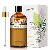 PHATOIL ätherische Öle Anis Stern 100 ml, ätherische Öle Aromatherapieöl von Erstklassige Qualität, Duftöle für Diffusor, Luftbefeuchter