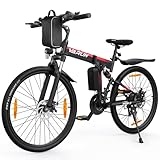 VARUN E Bike 26 Zoll, 𝐊𝐥𝐚𝐩𝐩𝐫𝐚𝐝 E-Bike Mountainbike mit 𝟒𝟖𝐕 Batterie, Ebike Herren Damen, 𝐋𝐂𝐃-Meter, Elektrofahrrad für Erwachsene mit 𝟐𝟏-𝐆𝐚𝐧𝐠, Faltbares MTB, Reichweite 80 KM